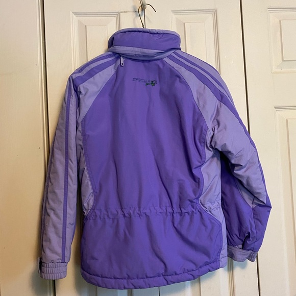 Girls size 12 Purple Spyder Winter/Ski/Snowboard Jacket & Gloves/ Mittens - Picture 8 of 9